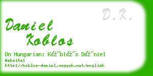 daniel koblos business card